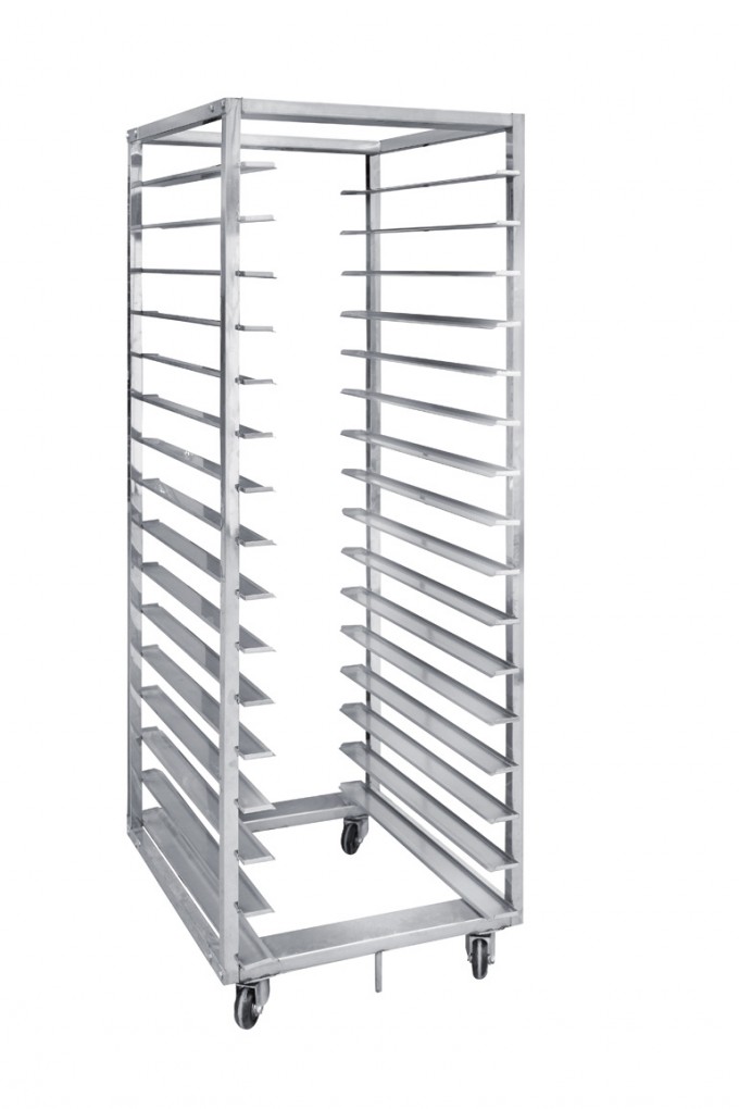 Stainless Steel 15 Layer 30 Pans Bread Baking Tray Rack Trolley with Wheels Image1