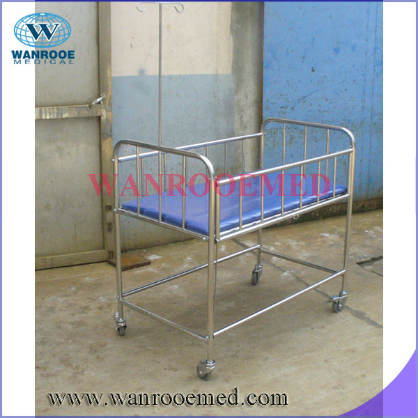Bbc004 Stainless Steel Full Length Baby Bassinet Trolley Image1