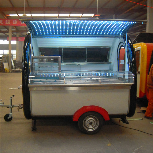 Stainless Steel Mobile Restaurant Mobile Food Cart Image1