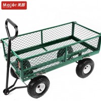 4 Wheels Steel Garden Tools Flower Trolley