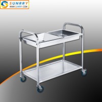 Stainless Steel Serving Cart for Meat and Drink