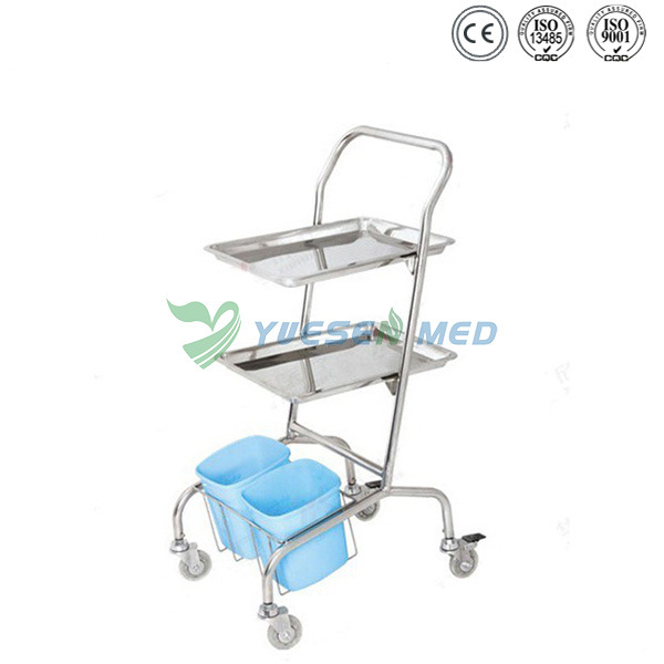 Ysvet5101 High Quality Stainless Steel Veterinary Instrument Cart Image1