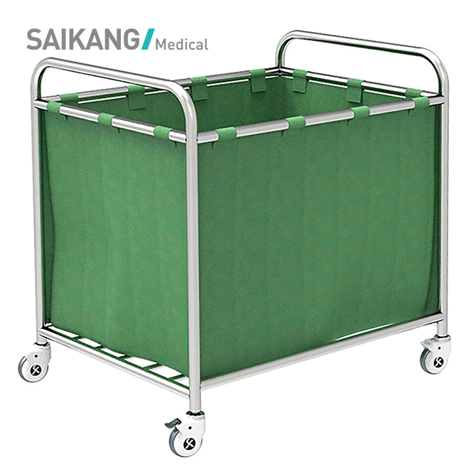 China Manufacturer Cheap Stainless Steel Laundry Trolley Image1
