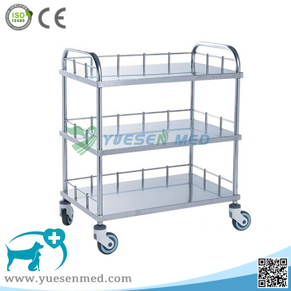 Medical Veterinary Clinic 304 Stainless Steel Surgical Instrument Cart Image1
