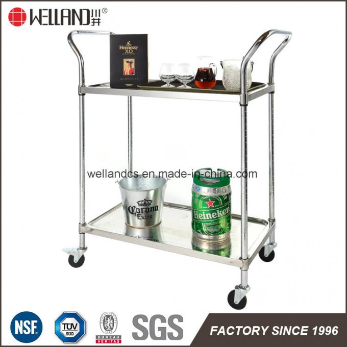 NSF Stainless Steel Wire Restaurant Serving Cart Trolley Image1
