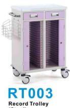 Steel Medical Patient Double Record Document Holder Cart Trolley Image1