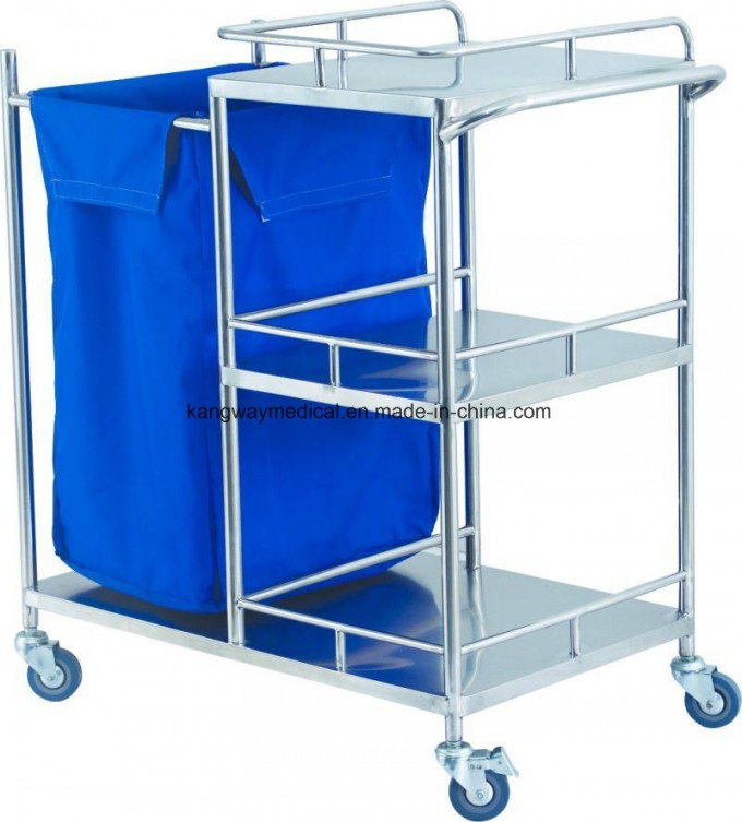 Hospital Furniture Stainless Steel Medical Trolley Cart with ISO Approved (SLV-C4025) Image1