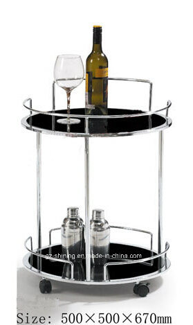 Two Layers Stainless Steel Trolley for Wine (FD-5111) Image1