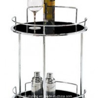 Two Layers Stainless Steel Trolley for Wine (FD-5111)