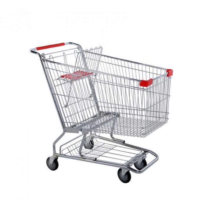 Supermarket Shopping Trolley Steel Powder Coated Shopping Cart Image1