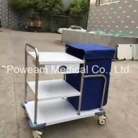 Hospital Stainless Steel Medical Waste Trolleys Cleaning Trolley