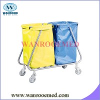 Bss025/026 Stainless Steel Linen Trolley with Double Dust Bag