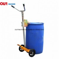 Factory Stocked 450kg Ergonomic 2-Wheel Pail Truck, Drum Hand Trolley De450c