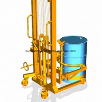 Manual Hydraulic Lifting and Tilting Oil Drum Trolley Pallet Truck with Weight Scale Da450-1