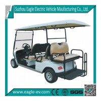 6 Seater Electric Golf Cart, with Flip Seat, 48V 5.3kw, Foldable Windshield, Rear Drum Brake, Speedo