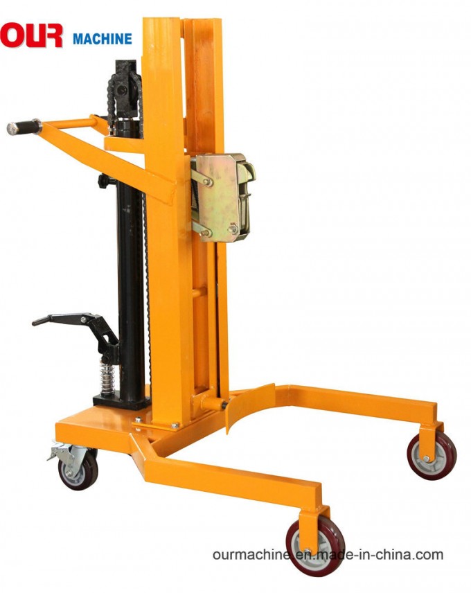 450kg Capacity Hand Hydraulic Drum Lifter Portable Drum Trolley Truck Dtf450A Image1