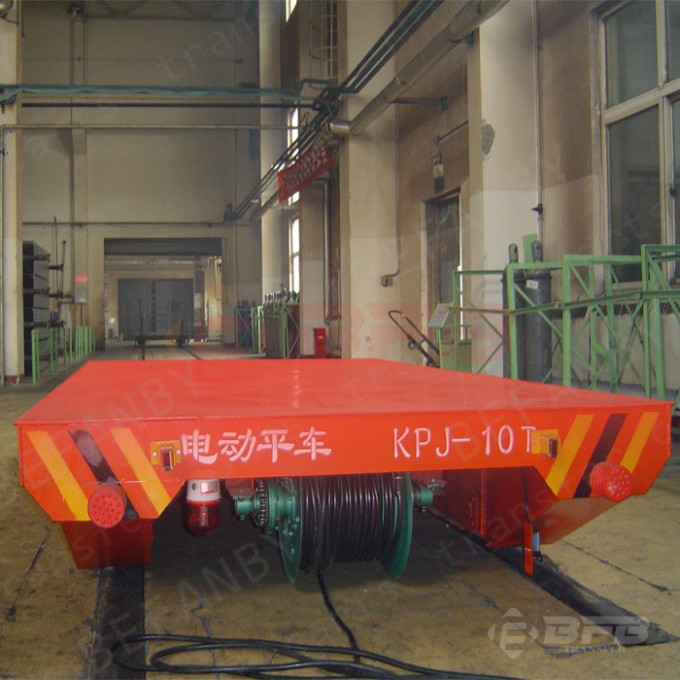 Motorized Material Rail Flat Trolley for Heavy Duty Cargo Transportation Image1
