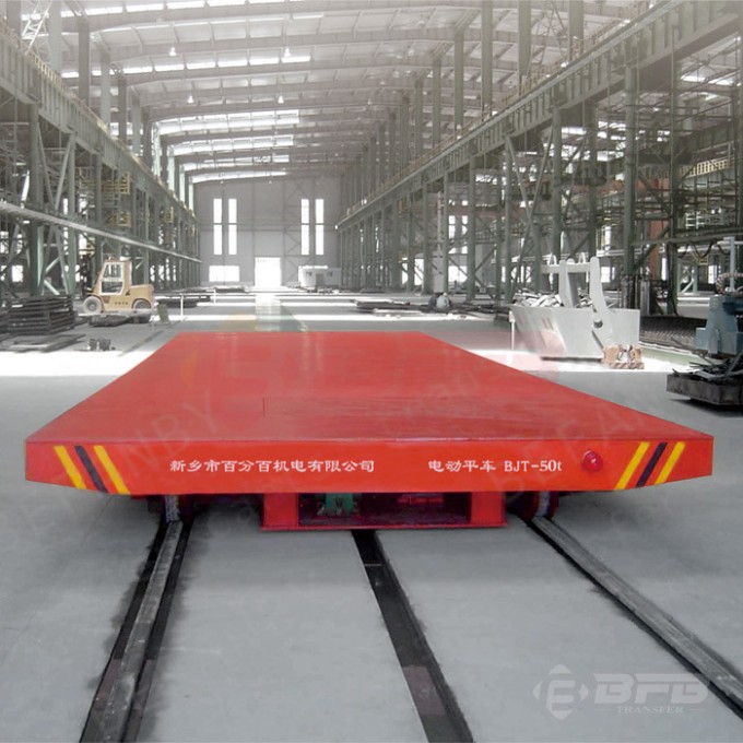 Shot Blast Booth Electric Rail Transport Cart for Warehouse Transfer Image1