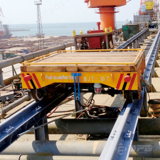 Cable Reel Powered Bay to Bay Rail Flat Cart Image1