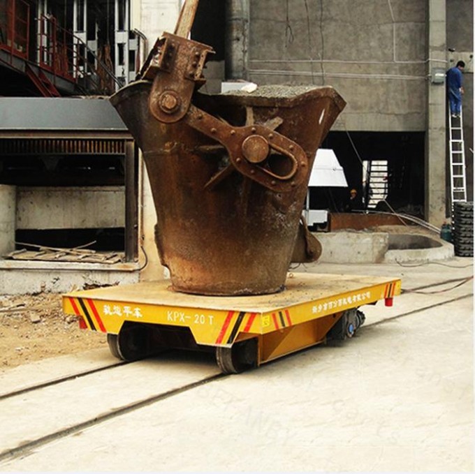 High Speed Heavy Industry Use Motorized Ladel Transfer Cart for Steel Plant Image1