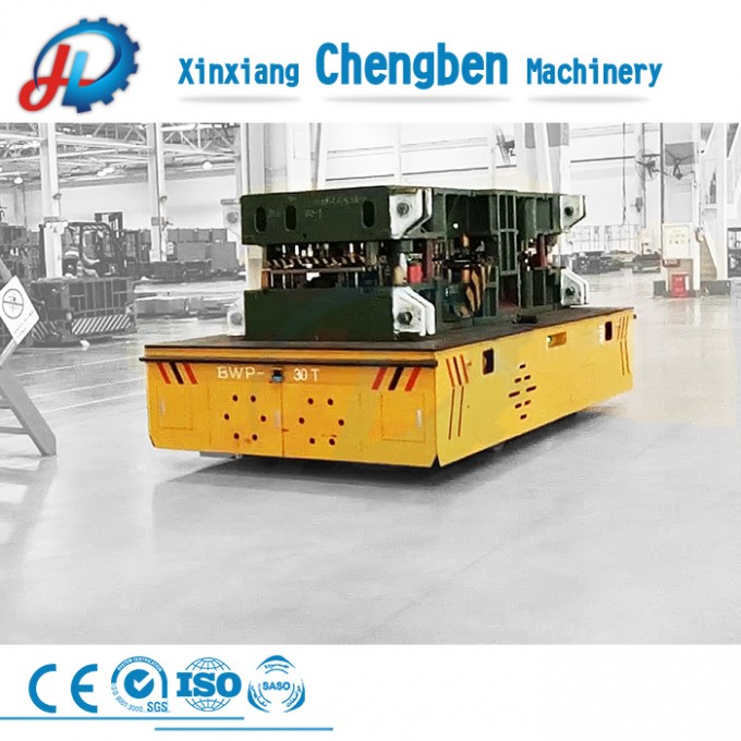 PU Wheels Remote Control Battery Powered Transfer Die Handling Cart Image1