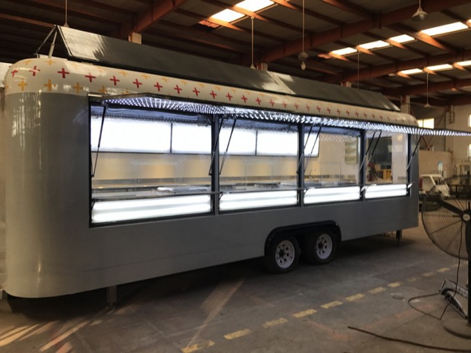 Fast Food Vending Cart with LED Window Image1