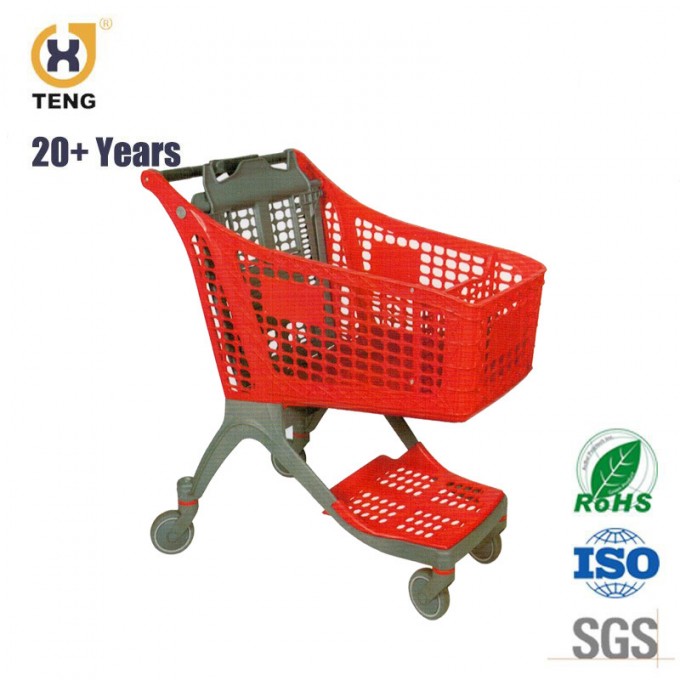 220L Pure Plastic Supermarket Shopping Trolley, 100L 135L 170L 175L 200L 220L Image1