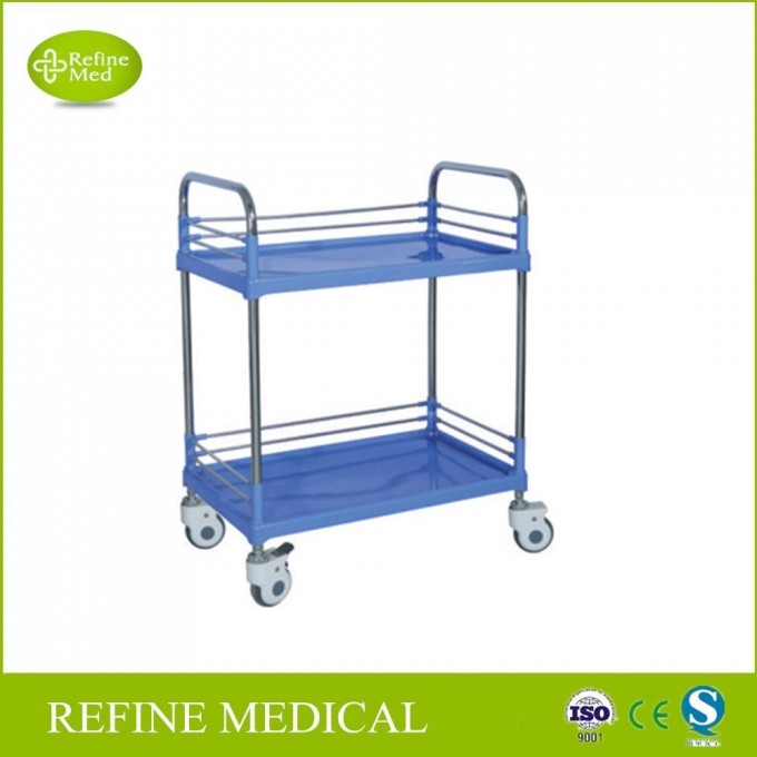 E-29 Medical Four Castors Steel-Plastic Trolley Image1