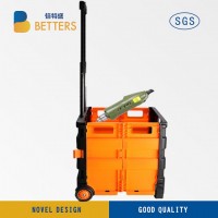 Double Color Plastic Shopping Trolley Cart