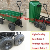 Green Plastic Garden Dump Cart