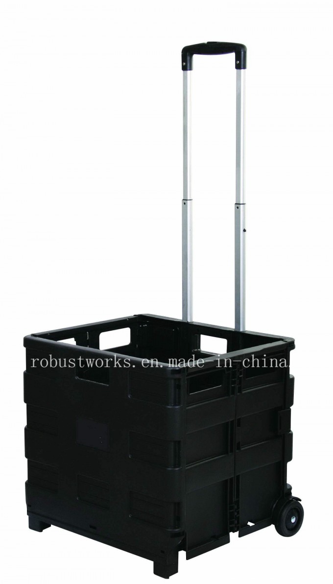Plastic Folding Portable Shopping Cart (FC403K-2) Image1