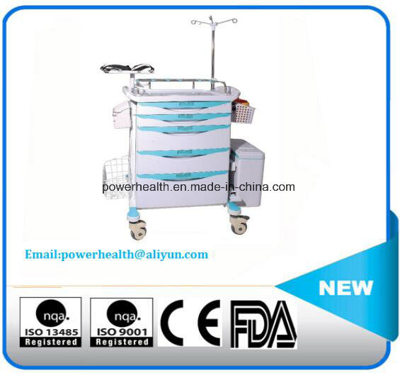 Luxury Plastic Hospital Emergency Trolley Image1