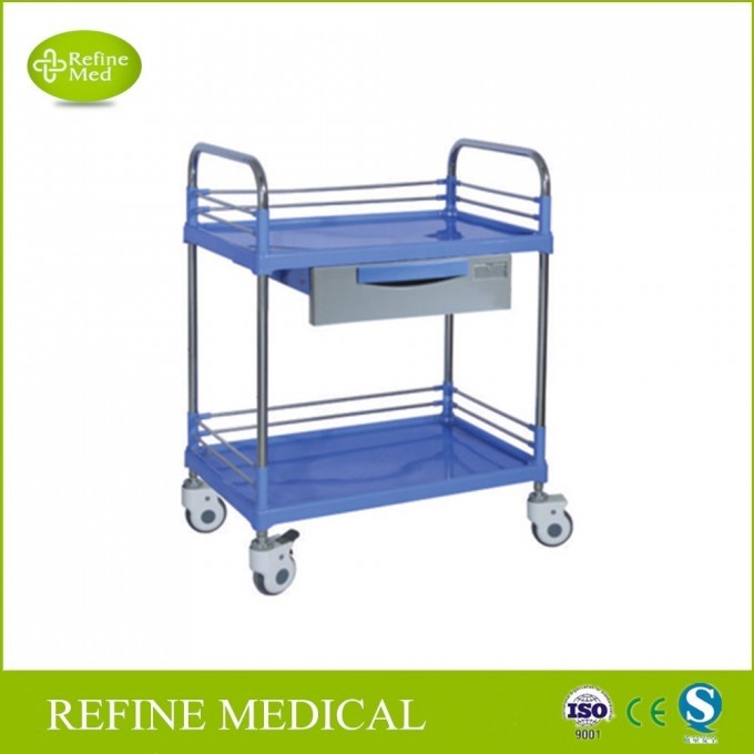 E-30 Medical Equipment Hospital Furniture Steel-Plastic Trolley  Image1
