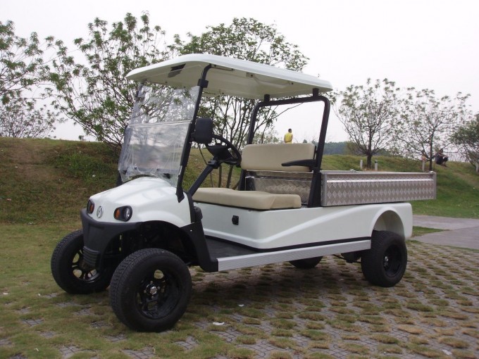 Ce-Approved 4 Wheels Chinese Manufacture 2 Passenger Electric Lifted Cargo Cart with PP Engineering  Image1