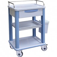 FDA Factory Comfortable ABS Plastic Medical Trolley
