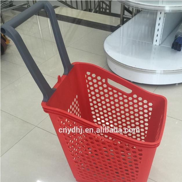 Plastic Supermarket Shopping Rolling Trolley (ZC-18) Image1