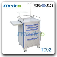 Good Price! Ce&Isohospital ABS Plastic Medical Emergency Trolley