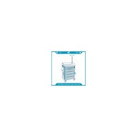 with IV Pole Hospital Plastic Economic Trolley Cart