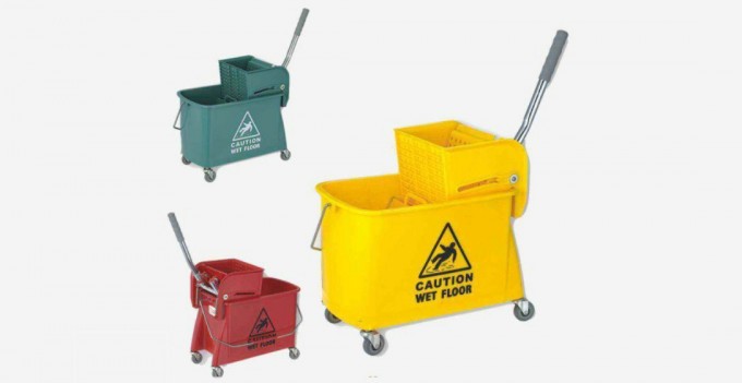 Plastic Portable Single Bucket Wringer Trolley (YG-37) Image1