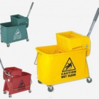 Plastic Portable Single Bucket Wringer Trolley (YG-37)
