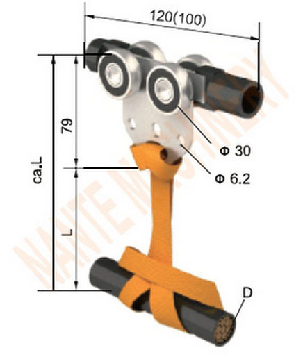 C40 Plastic Middle Trolleys for Round Cable Image1