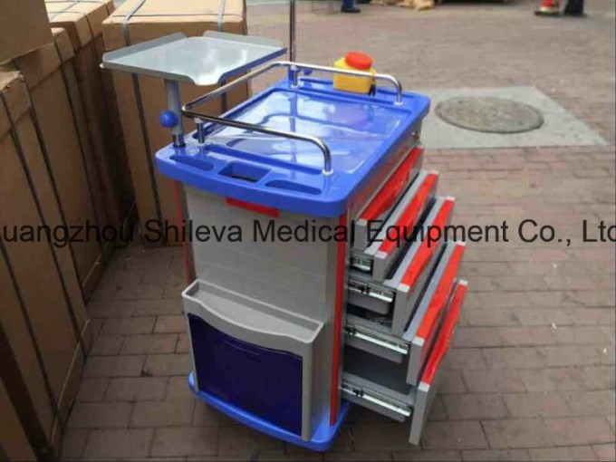 Stainless Steel /ABS Plastic Medical Emergency Crash Cart/Trolley Image1