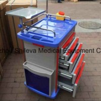 Stainless Steel /ABS Plastic Medical Emergency Crash Cart/Trolley