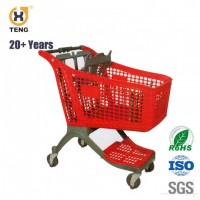 Hot Selling 135L All Plastic Shopping Cart for Supermarket