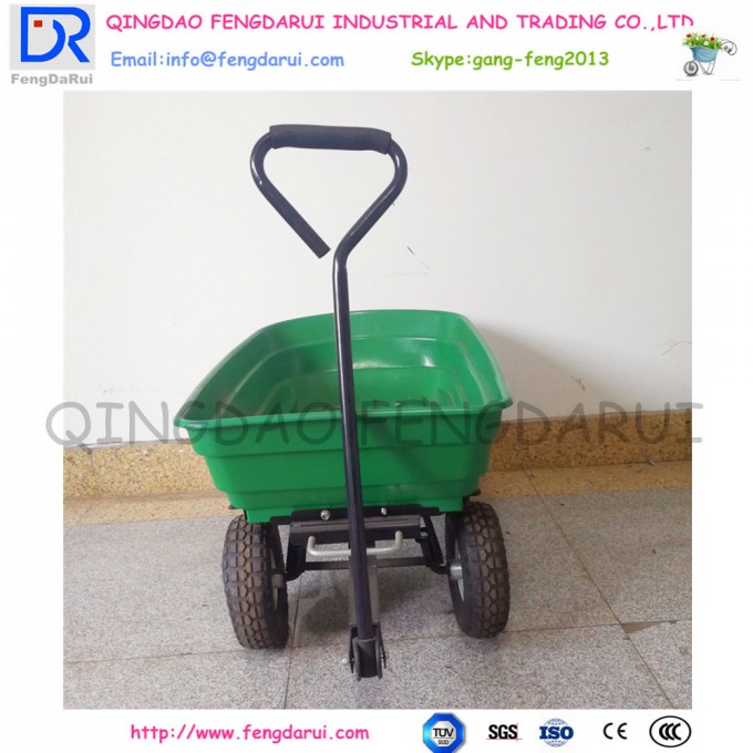 Four Wheels Dump Plastic Ttray Garden Tools Cart Tc2145 Image1