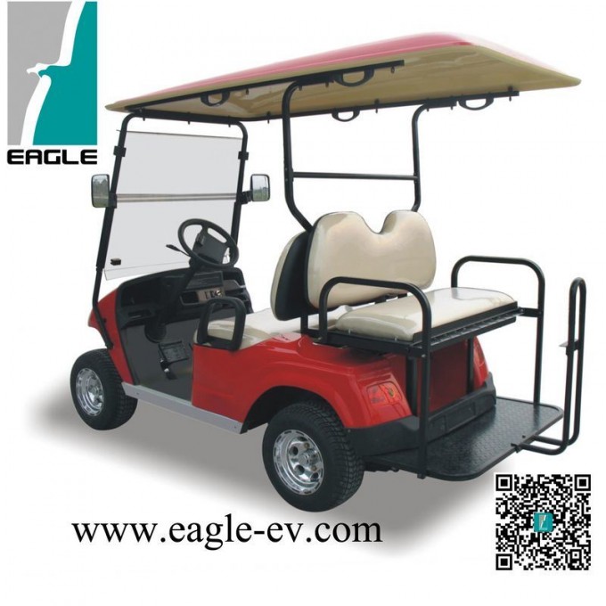 Four Seat Golf Carts, 4 Seat with Flip Seat Kit, Plastic Body Image1