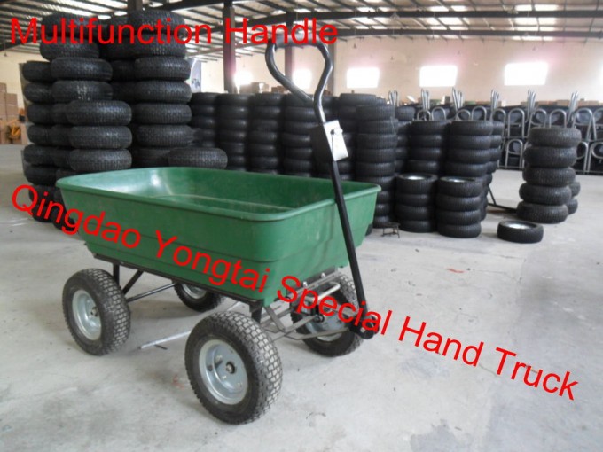 Green Plastic Garden Dump Cart Image1