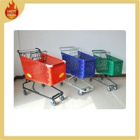 Chrome Plated Plastic Shopping Cart with 4 Wheels