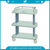 with Ss Guardrails Three Layers High Quality Plastic Utility Cart Image1