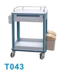 Hospital Plastic ABS Medical Instrument Cart with Dustbin Image1